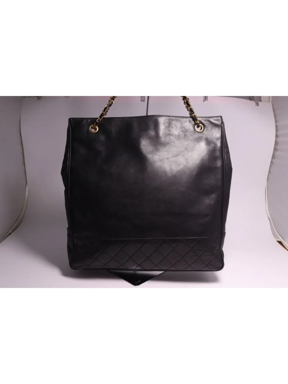 Chanel 0 Lambskin Chain Tote